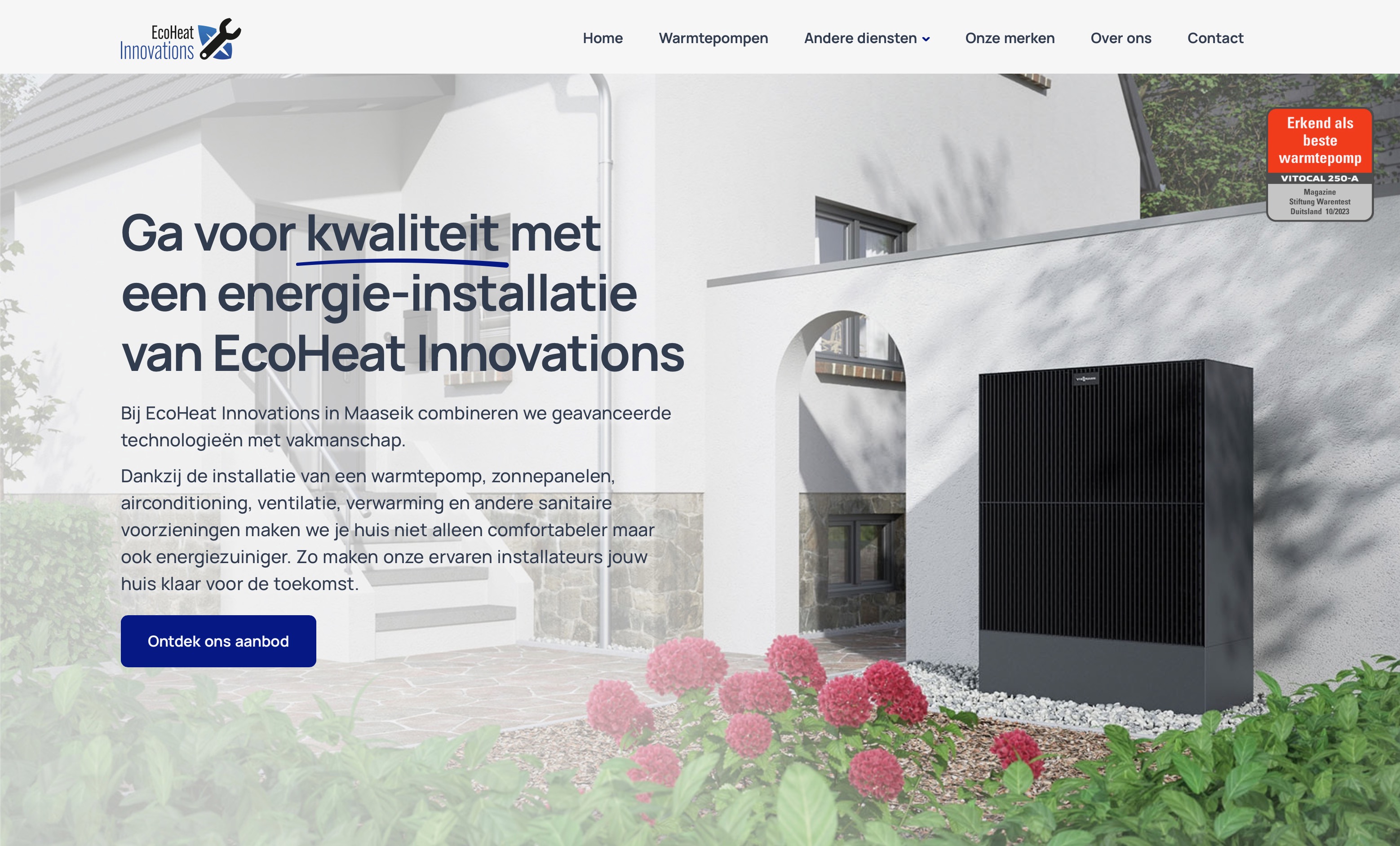 Een moderne website voor EcoHeat Innovations