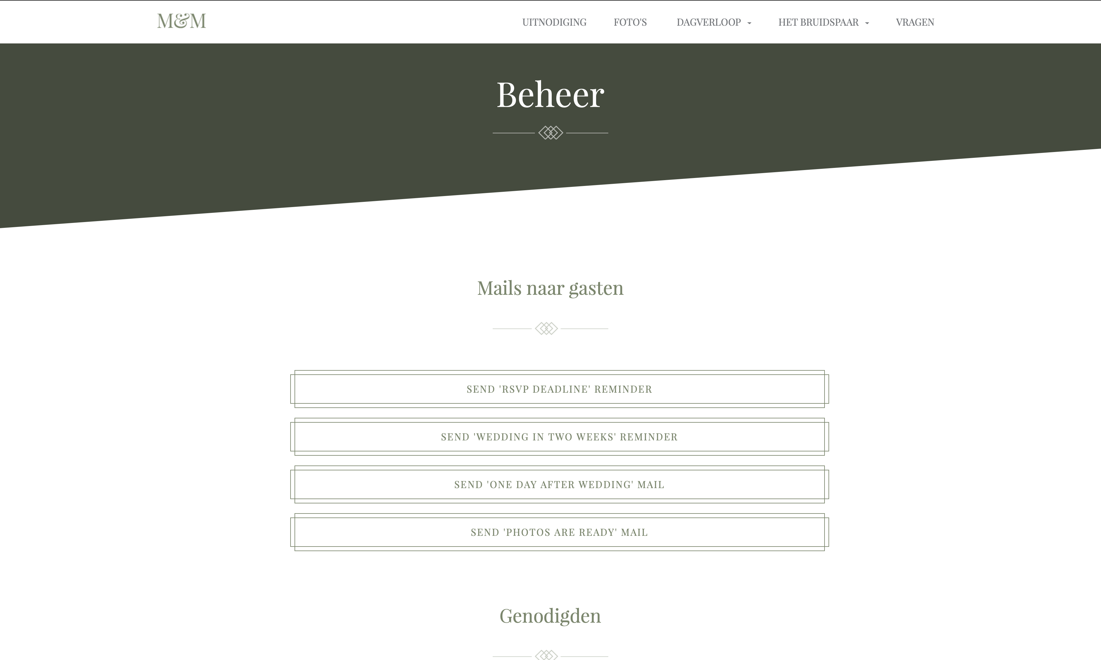 Een gepersonaliseerde trouwwebsite met RSVP-tool